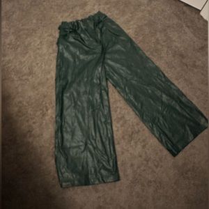 Green Leather Pants